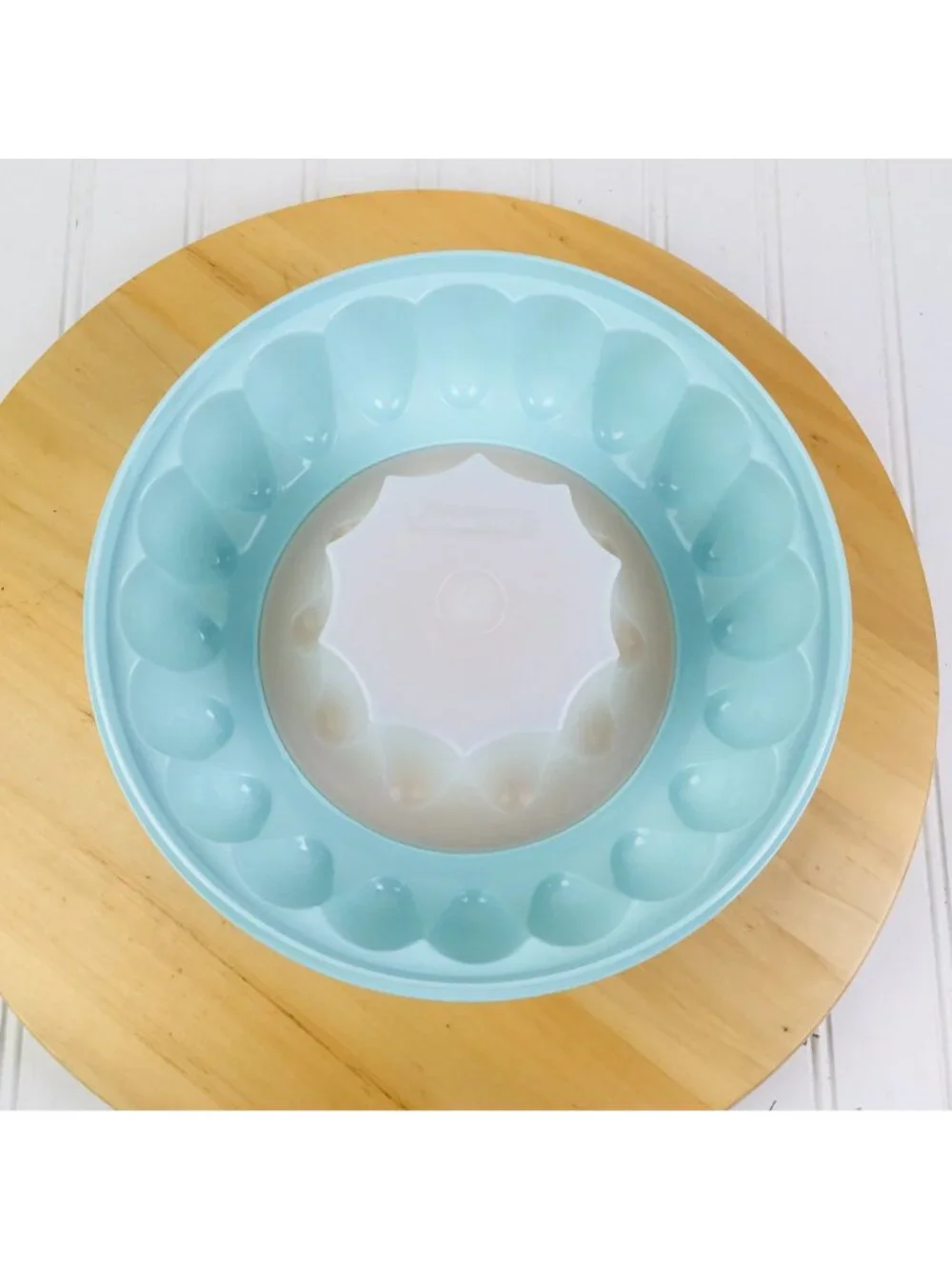 Tupperware Blue Green Jello Salad Mold Ice Ring 3 Piece #1202-5 USA